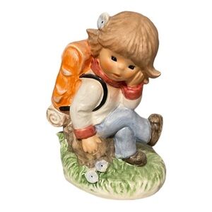 Hummel Vintage Goebel W. Germany Charlot BYj Hiking Girl Porcelain Figurine 1985